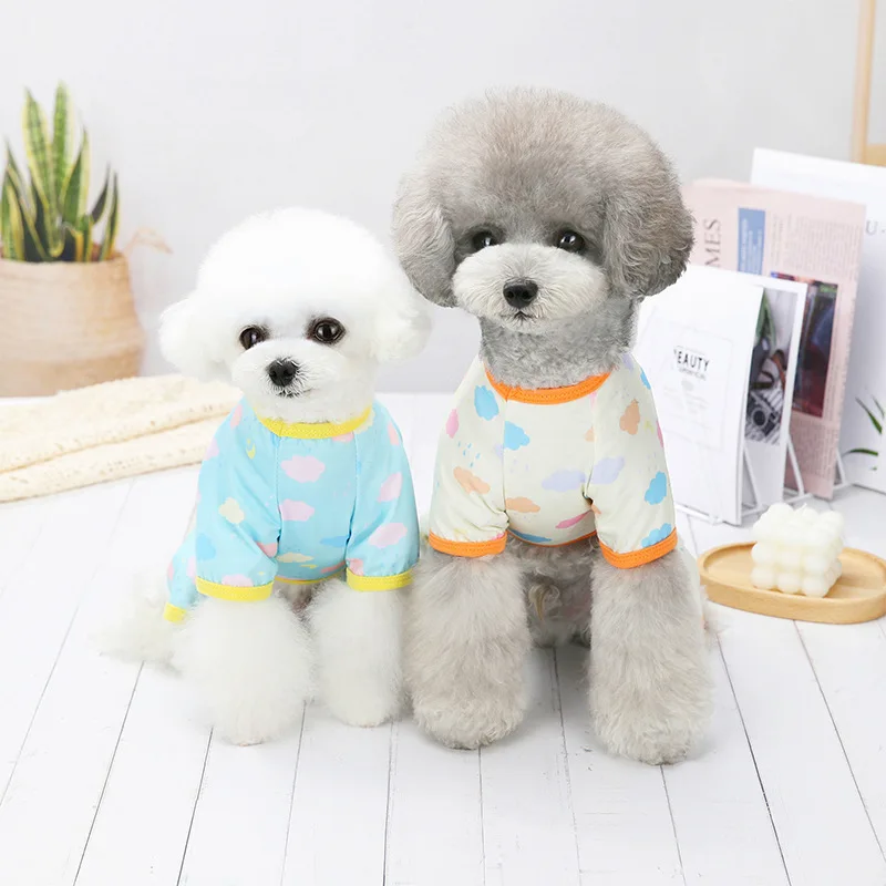 

Pet Outfit Spring Summer Dog Clothes Jumpsuit Pajamas Sleepwear Pomeranian Puppy Costume Small Dog Clothing Overalls Pyjama