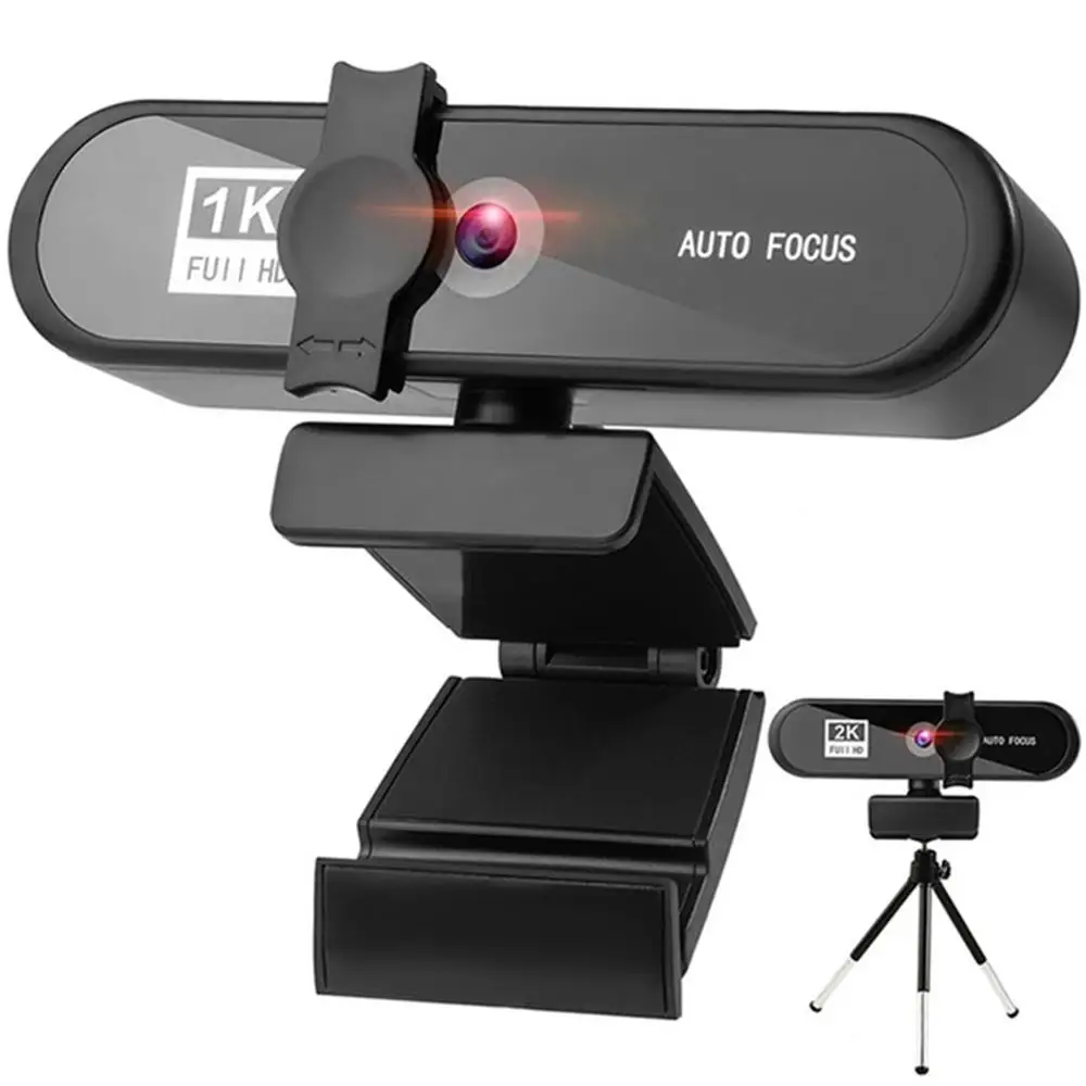 

HD 1080P Full Cover Webcam 2K 4K PC Autofocus Web Cam Camera USB Webcam With Microphone Conference WebCamera With Tripod