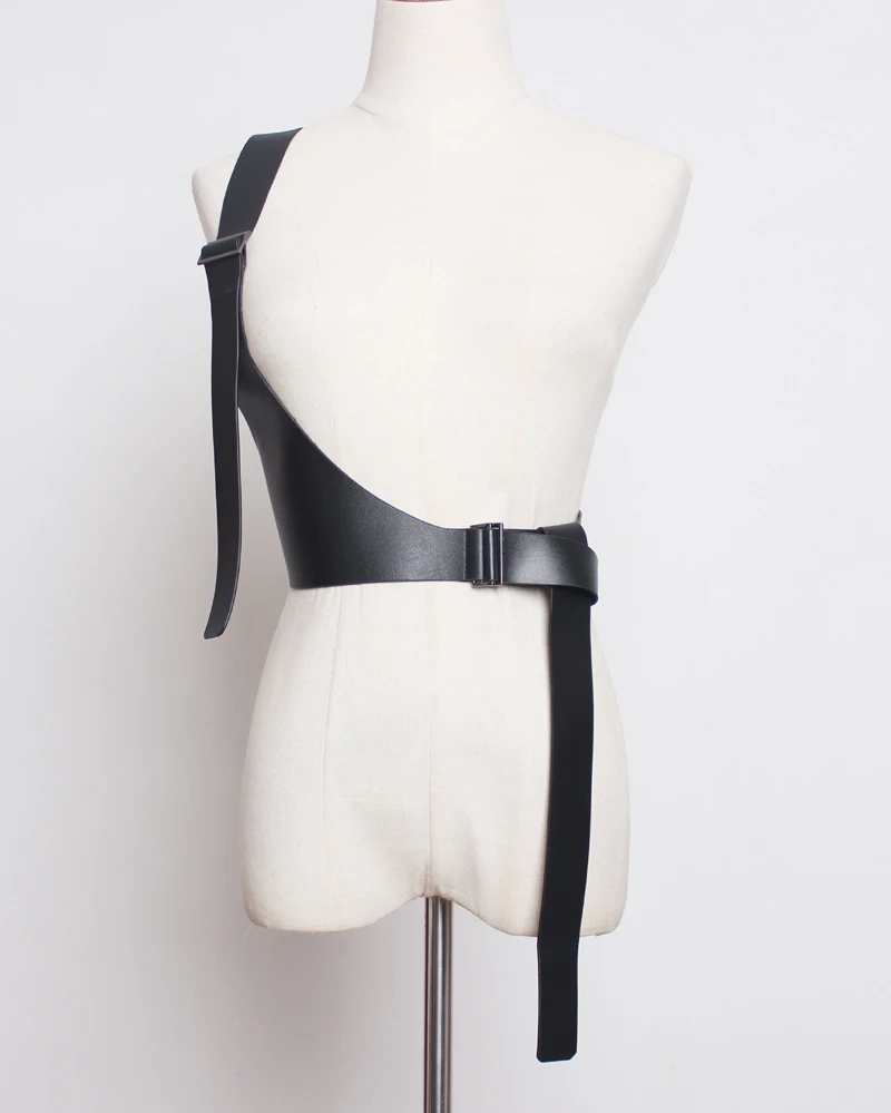 2020 New Spring Summer Pu Leather Strap Belt Brief Irregular Personality Girdle Women Fashion Tide All-match Adjustable Belt