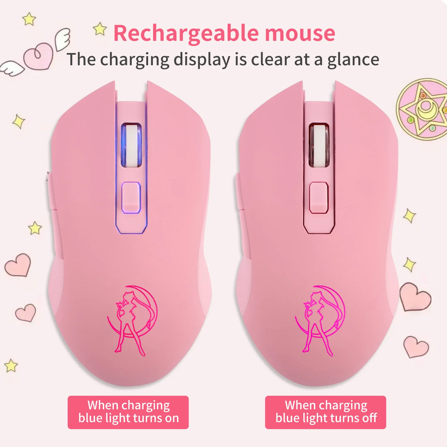 Мышь Оптическая Беспроводная игровая 2 4 ГГц 6 кнопок 7 цветов | Компьютеры и офис