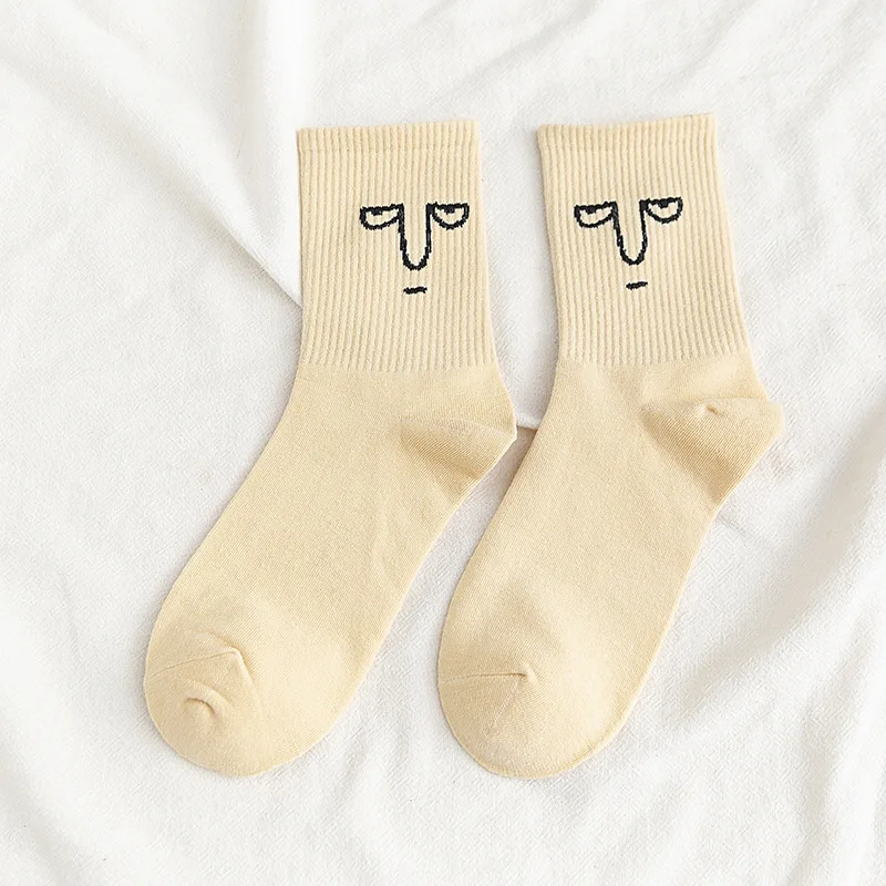 

kawaii socks Unisex Surprise Mid Women Socks Colorful Funny Socks girl Korea Funky Harajuku Trend Women Men funny face socks