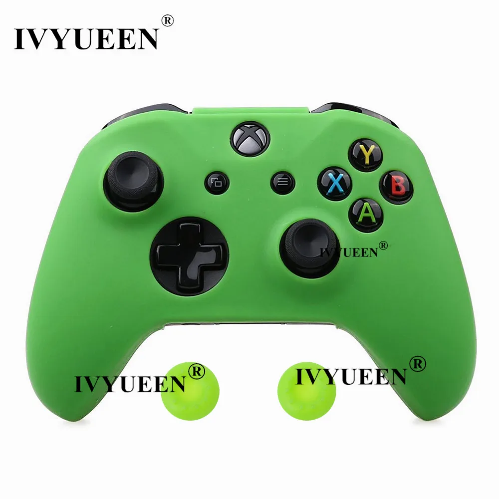 IVYUEEN для microsoft Xbox One X S тонкий контроллер силиконовый чехол+ аналоговые палки с захватом колпачка для X Box One 1 X S геймпад