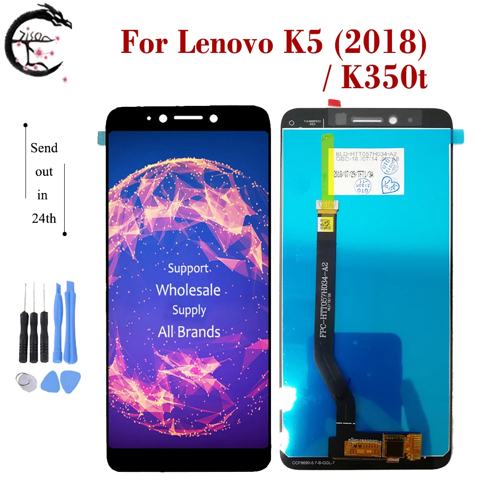 ЖК дисплей 5 7 дюйма K5 для Lenovo 2018 K350T сенсорный датчик дигитайзер в сборе замена