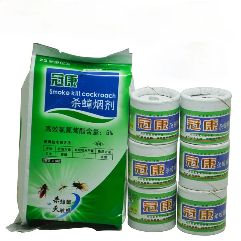 6 шт./пакет тараканами средство дыма инсектициды яд смога для от комаров мух