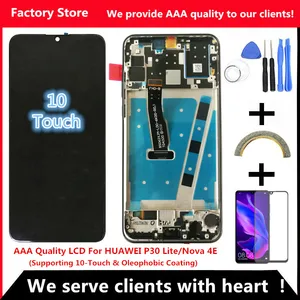 23121080 aaa quality lcd with frame for huawei p30 lite lcd display screen for huawei p30 lite screen nova 4e mar lx1 lx2 al01 free global shipping