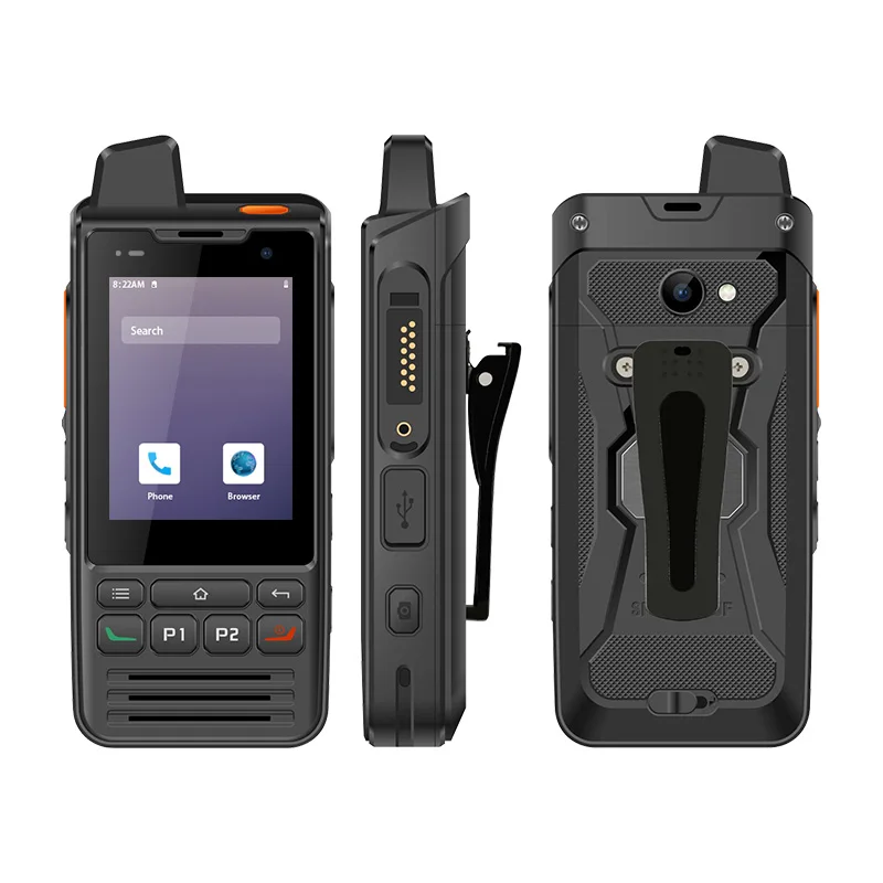 UNIWA F60 IP68 Waterproof Walkie Talkie 5300mAh 2.8’’ Android 9.0 Dual SIM PTT 2W Loudspeaker 4G Zello Radio POC NFC SOS 8GB ROM