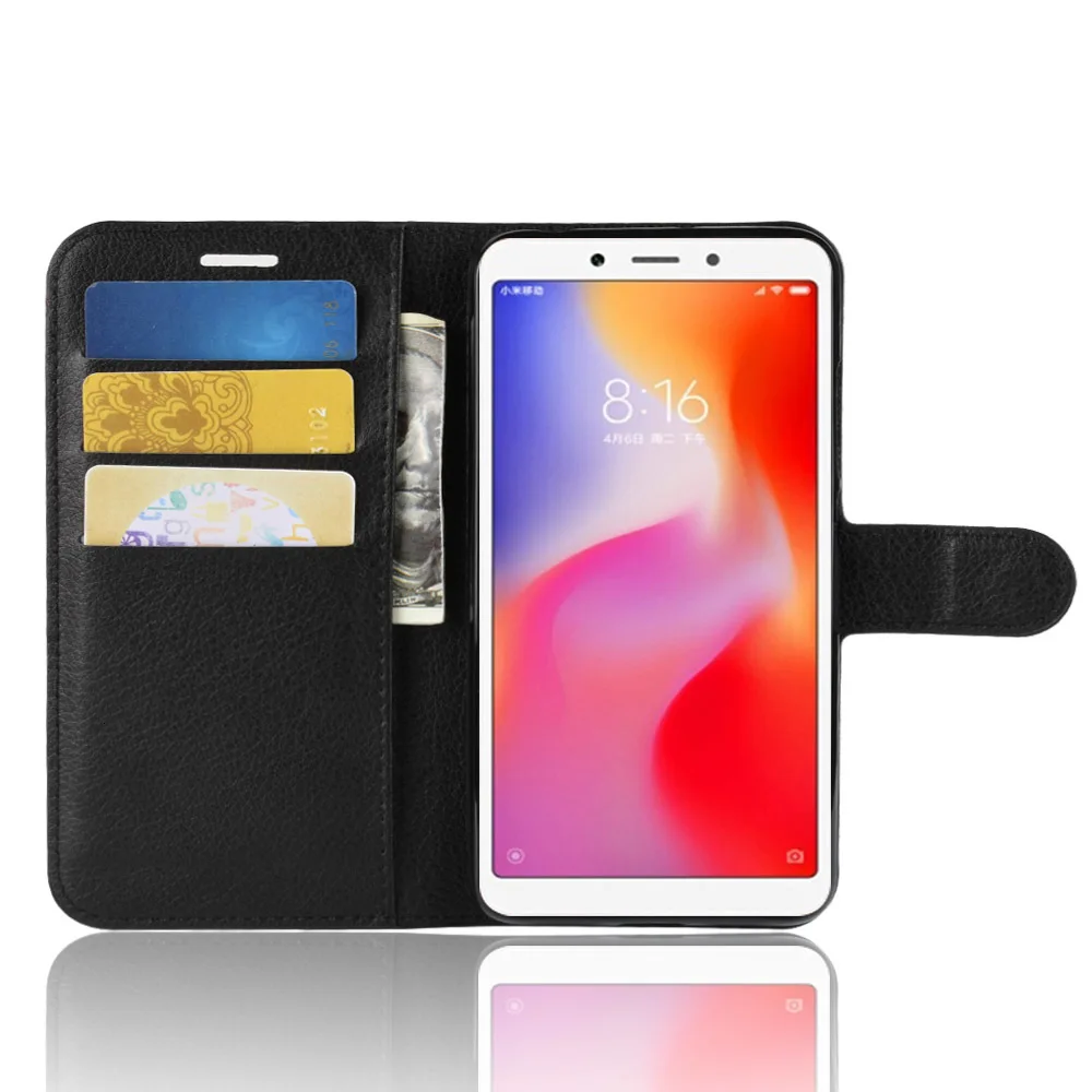 Чехол-книжка для Xiaomi Redmi 6A кожаный с отделением-бумажником 7A 7 S2 K20 6 pro 4A 5A |