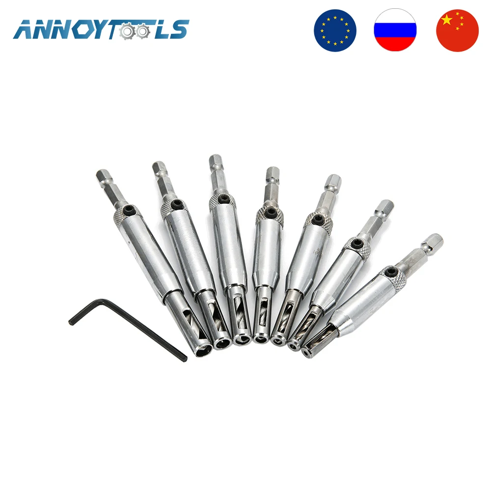 

Core Drill Bit Set Hole Puncher Hinge Tapper for Doors Self Centering Woodworking Power Tools furadeira