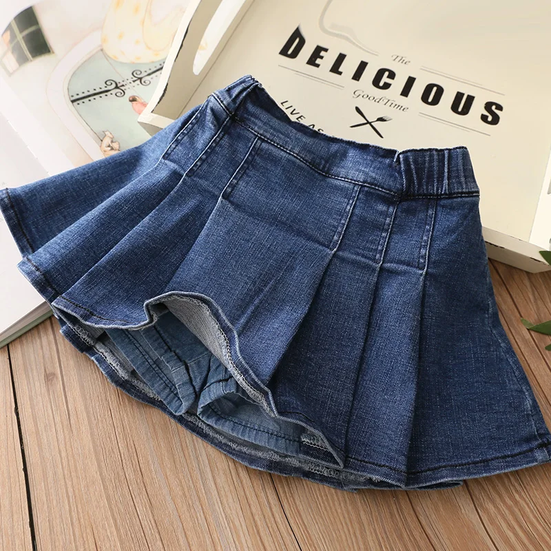 

Baby Denim Dress 2021 Summer New Girls Children's Clothing Children Short Culottes