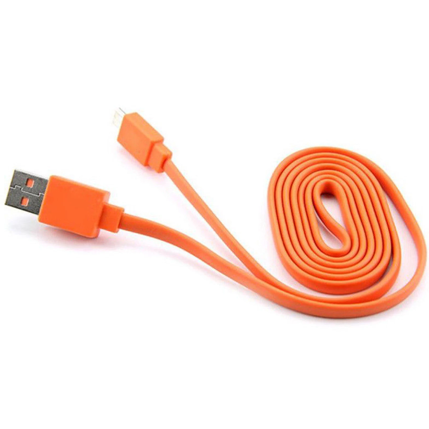 Плоский кабель Micro USB для быстрой зарядки JBL Flip 3 4 Pulse 2 оранжевый 1 м/3 фута |