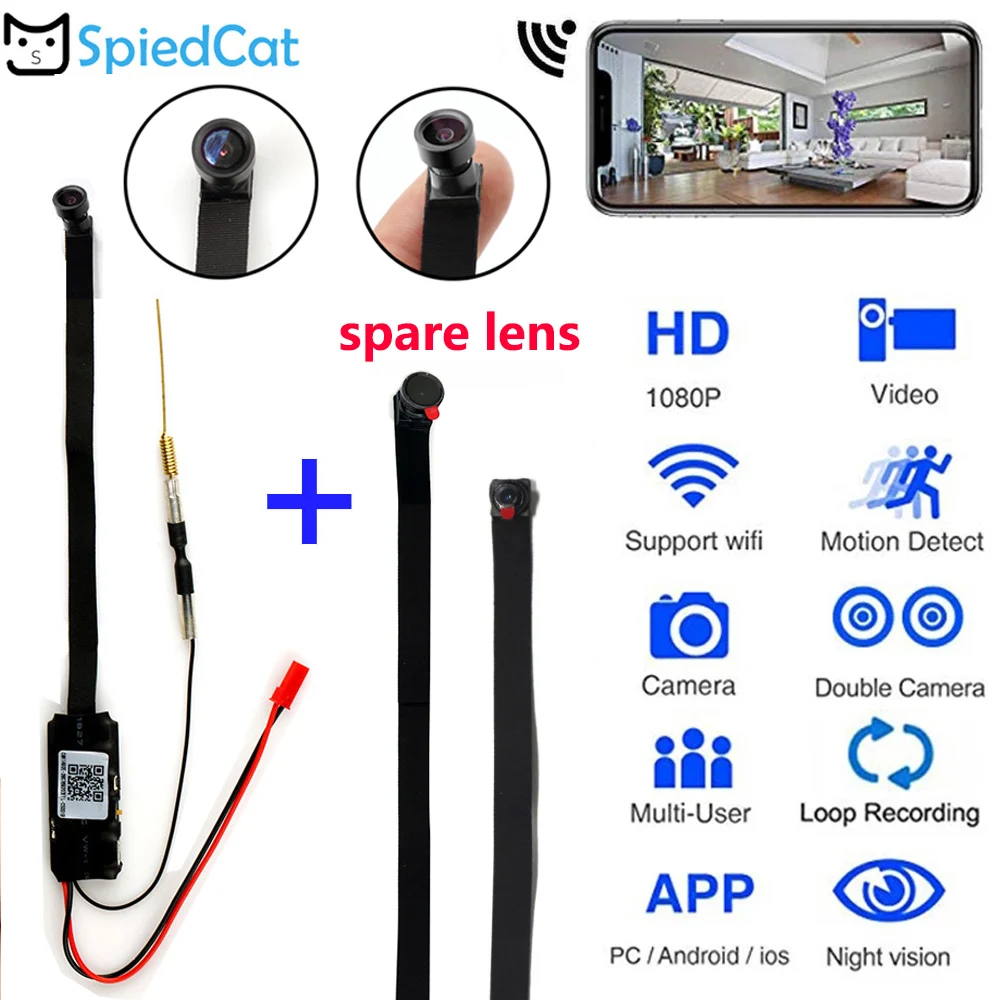 Широкоугольный Мини объектив Wi Fi Full HD 1080P веб камера IP P2P сетевая сделай сам