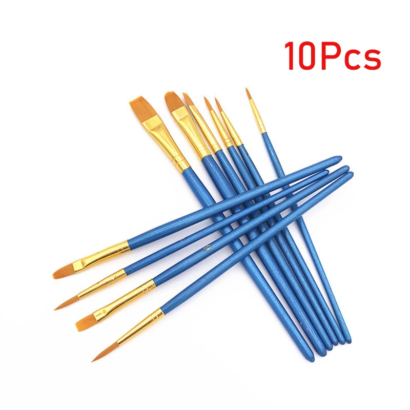 10 шт./партия кисть для рисования жемчужные синие нейлоновые волосы