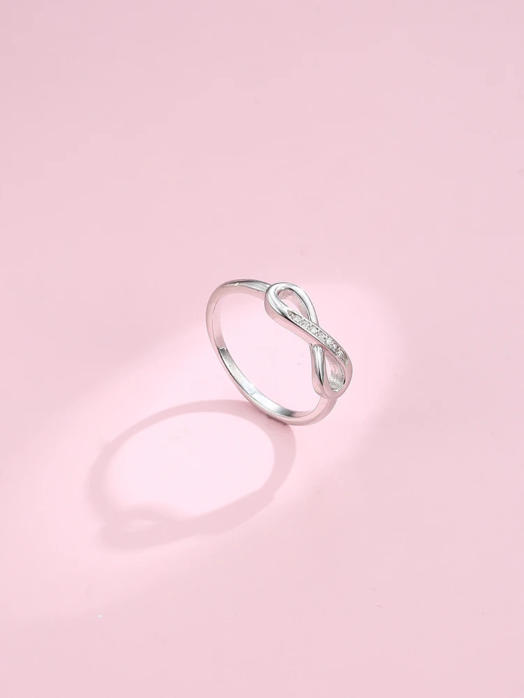LEKANI бантом стиль кольцо для женщин S925 стерлингового серебра с инкрустацией из