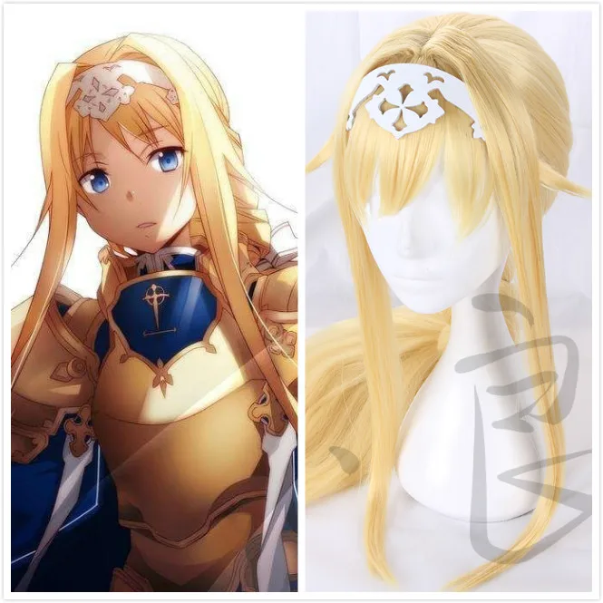 Алиса синтез Thirty Sword Art Online 85 см длинные светлые косы термостойкие синтетические