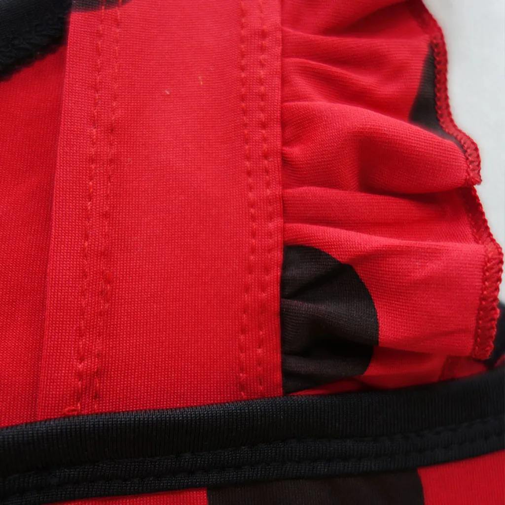 Детский красный цельный купальник летний 2020 жилет в горошек с бантом для девочек