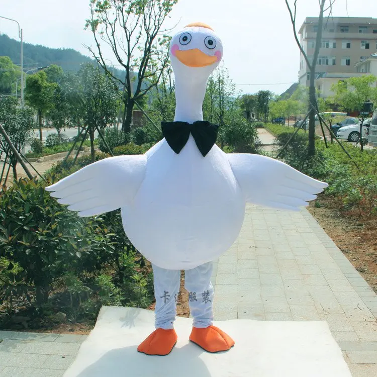 Big White Goose Mascot Advertising Easter Goose Mascot Costume Cosplay Adult Fancy Dress Outfit Suits