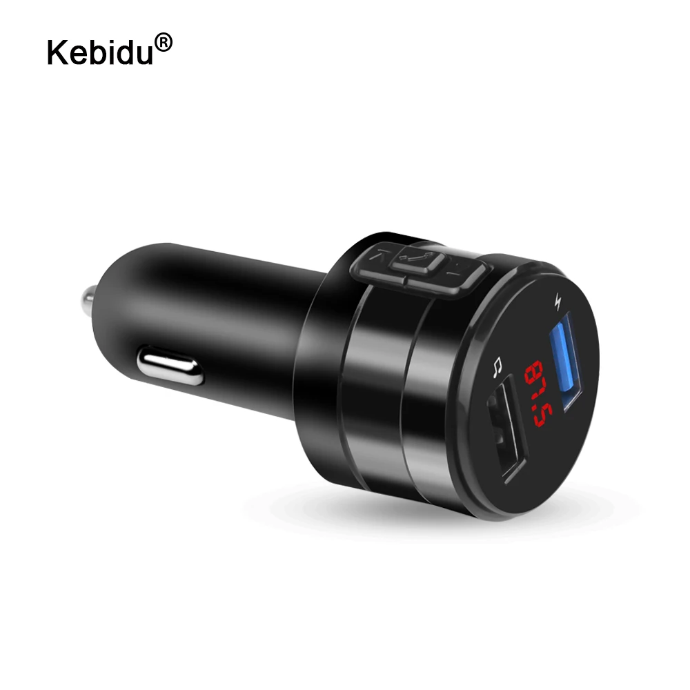 Автомобильный комплект громкой связи беспроводной Bluetooth fm-передатчик ЖК MP3-плеер USB зарядное устройство 2.1A автомобильные аксессуары Громкая связь Цифровой вольтметр