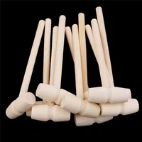 10 pieces mini wooden hammer wood mallets hammer balls toy pounder for seafood lobster crab leather crafts jewelry crafts