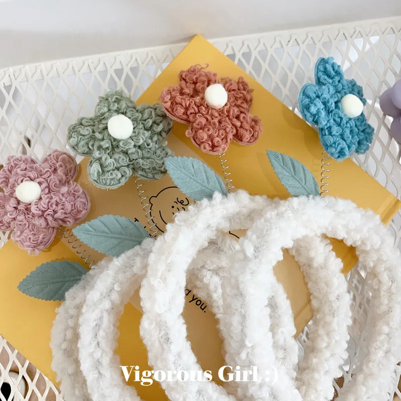 Новинка 2020 Милая трехмерная повязка для волос с цветами в форме сердца девушек