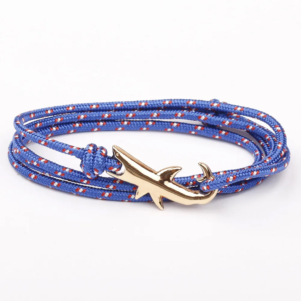 Kirykle Мужская цепь браслеты подвеска Акула браслет пользуется популярностью у