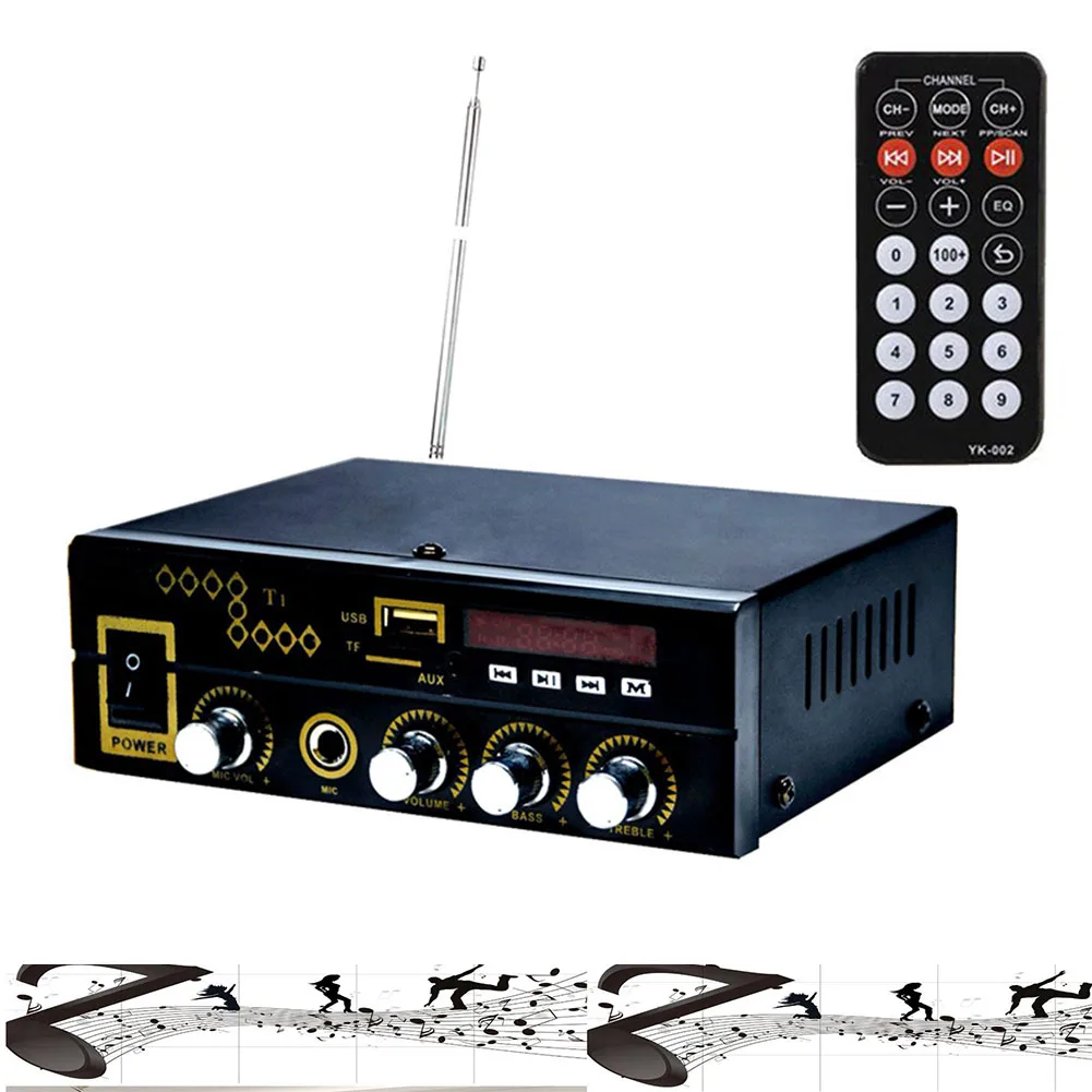 Стерео Hi-Fi DVD домашний Aux металлический портативный USB ПК цифровой усилитель аудио