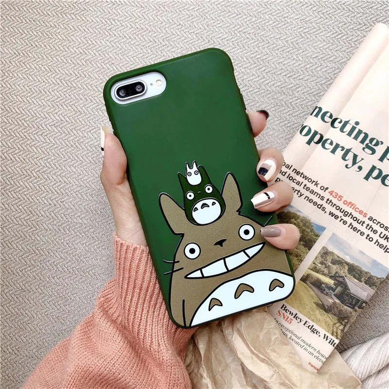 -1 JAMULAR японский мультфильм Тоторо чехол для телефона для iPhone 7 8 Plus 6S Plus Матовая силиконовая крышка для iPhone X XS MAX XR 11 мягкий чехол - Цвет: -1