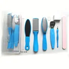 8 шт.компл. набор пилок для ног скребок для пилинга мозолей инструмент для педикюра для удаления омертвевшей кожи Набор для ухода за ногами для женщин и мужчин Прямая поставка TSLM1