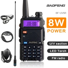 8 Вт Оригинальный Baofeng UV 5R иди и болтай Walkie Talkie “иди двойной