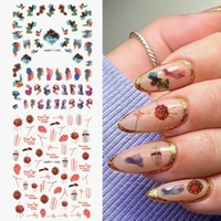 newest hanyi 444 445 446 smog gemstone 3d nail art sticker nail decal stamping export japan design