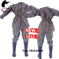 free shipping 16 sca soldier military uniform wwii spot wholesale action figure uniform camouflage blouse loose smoke pants set