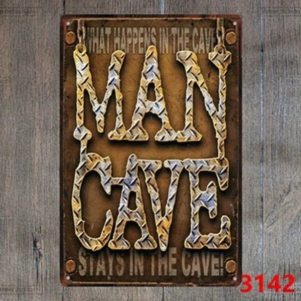 

Metal sign wall sign wall decorative plaque art collection MAN CAVE Metal Tin Signs Plate Sign House Cafe Restaurant Bar