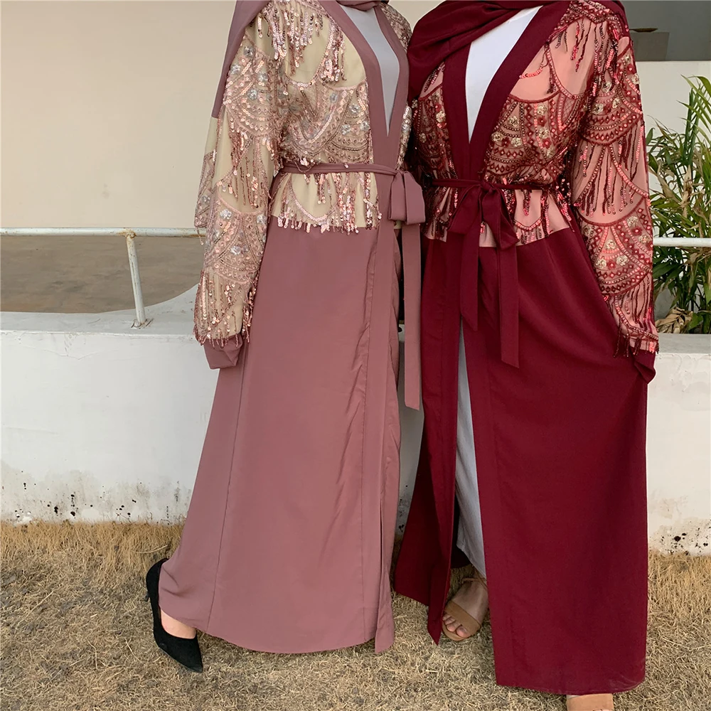 Рамадан кимоно абайя Дубайский хиджаб мусульманское платье для женщин Caftan Marocain