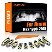 zoomsee 6pcs interior led for suzuki jimny mk3 jb23 jb33 jb53 jb43 1998 2018 canbus vehicle bulb indoor dome reading light kit