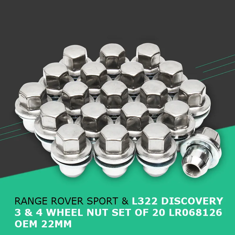 Новейший набор колесных гаек 20 шт./компл. 22 мм LR068126 для Land Rover для Range Rover Sport L322 для обнаружения 3/4