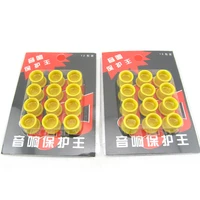 high quality 12pcs yellow rca female jack connector protect cap dust proof cover
