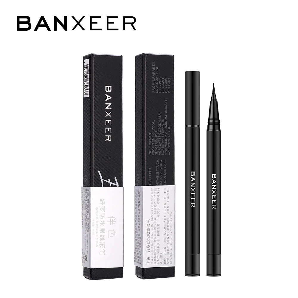 BANXEER 2 шт. карандаш для глаз классический черный коричневый кнопочный подводка