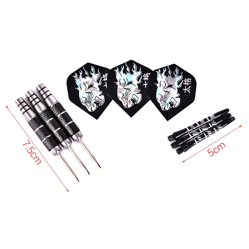 

3Pcs Barrel Tungsten Steel Needle Tip Darts With Flights Sports Steel Tips Darts 73g Shafts Nice Flight Point Needle