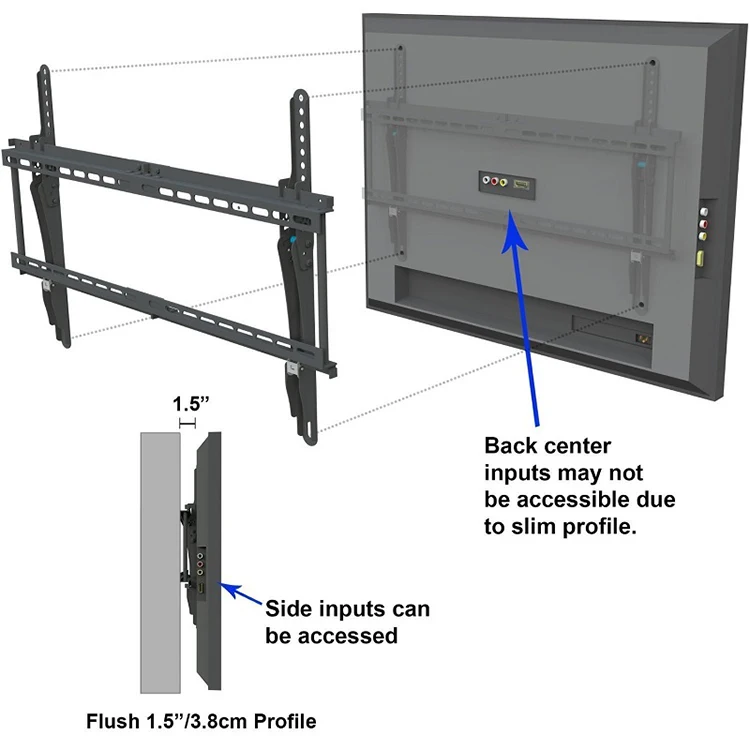 ТВ настенное крепление Наклонный кронштейн для большинства 26 55 дюймов