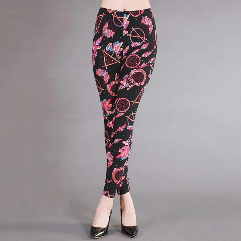 

VIIANLES Graffiti Printing Fashion Woman Pants Sexy Women Legging Elastic Fitness Leggins Slim Soft Stretchy Gym Trousers