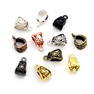 20 шт., 13x8x8 мм, бусины, подвески для девочек, ювелирные изделия, сделай сам, ожерелье, посеребренные, золотые, черные бусины, подвески для девочек, Очаровательные бусы для девочек