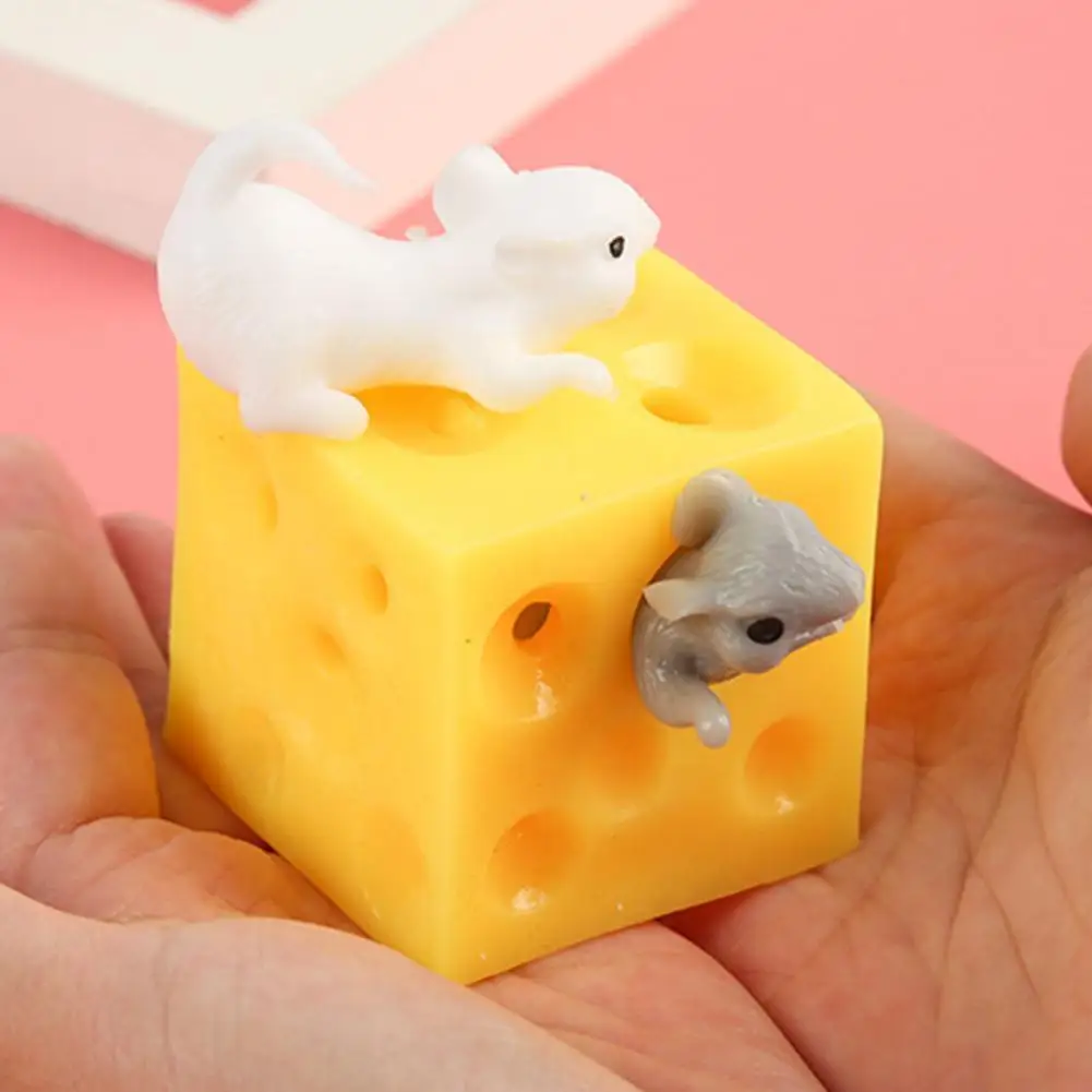 Игрушка в виде мыши и сыра игрушки для снятия стресса игрушки-фигурки