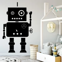 cute robot wall sticker house decoration accessories for baby kids rooms decor wall decals for boys gift