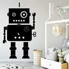 Милые наклейки на стену с роботом, украшения для дома, аксессуары для детской комнаты, Декор, наклейки на стену для мальчиков, подарок