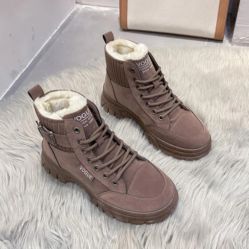 

Snow boots women Short Boots 2021 new winter women's boots Ankle Boots warm cotton shoes plus cashmere shoes botas de mujer