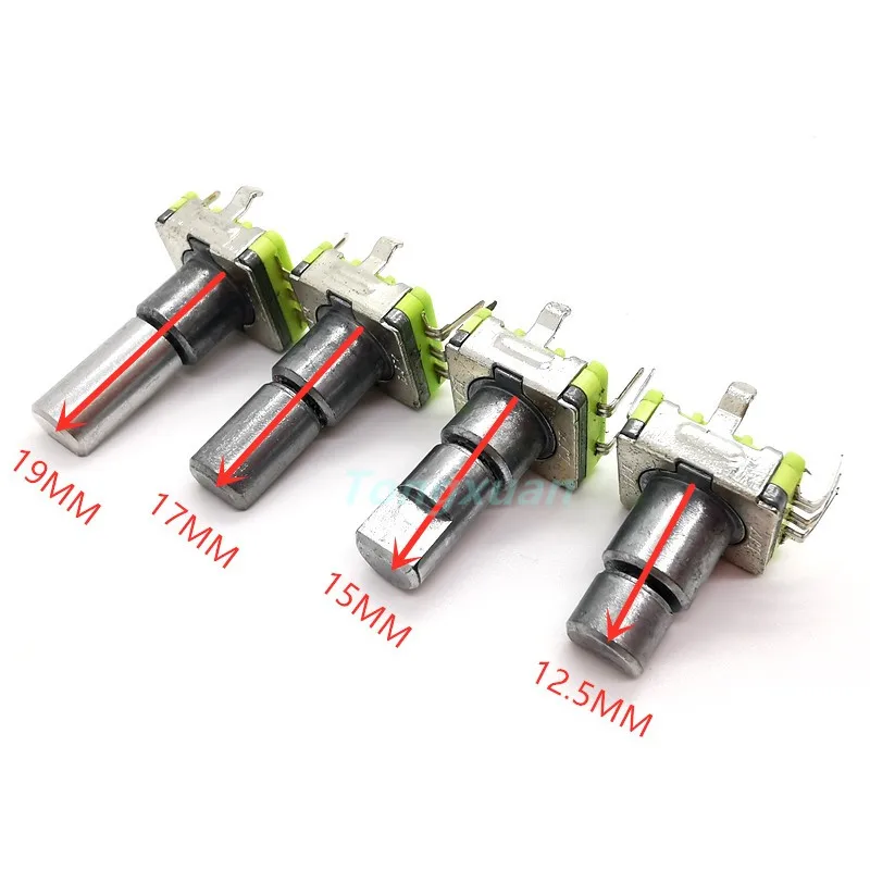 Кодовый переключатель EC11 с поворотом на 360 градусов, 30 позициями и кнопкой. Ручка с половинным валом 5pin длиной 12,5/15/17/19 мм.