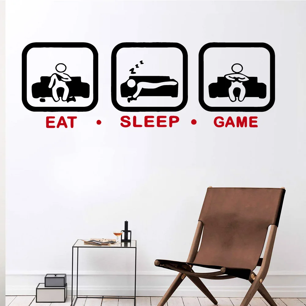 

Creative Game Phrase Wall Decal Living Room Removable Mural For Kids Rooms Decoration Wall Art Decal