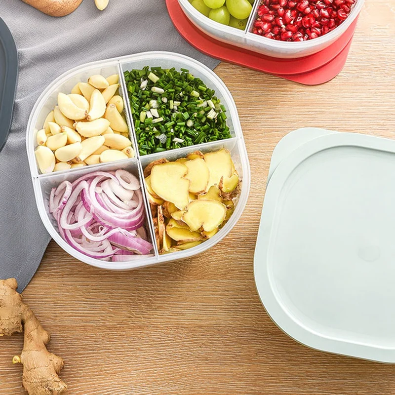 

Kitchen Refrigerator Storage Box,Plastic Transparent Drain Food Sealed