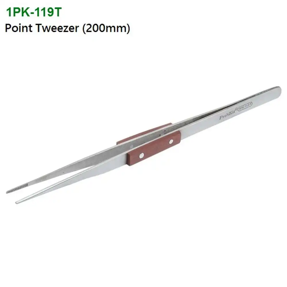 

Pro'sKit Reverse Action Tweezer Magneticable With fiber handle Self-Gripping Precision Repair Tool