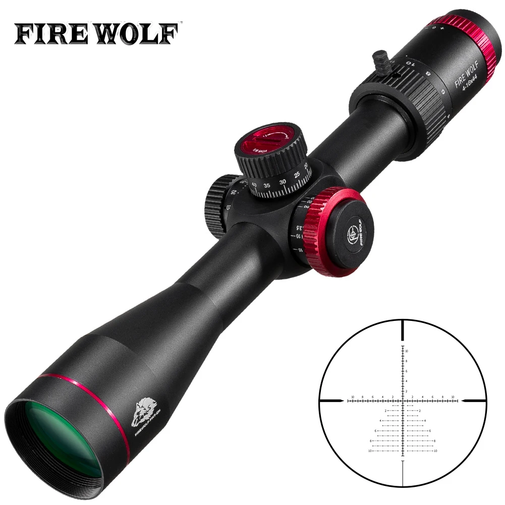 

FIRE WOLF QZ 4-16X44 FFP Rifle Scopes High Quality First Focal Plane Tactical Riflescopes Side Parallax Wheel Shooting Sights