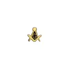 Золотые маленькие булавки для лацканов Masonic с компасом и квадратным вырезом, Подарочные значки с клатчем-бабочкой, 5 мм